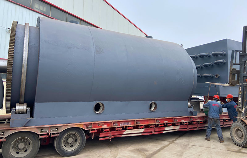 廢塑料煉油設備發貨實拍